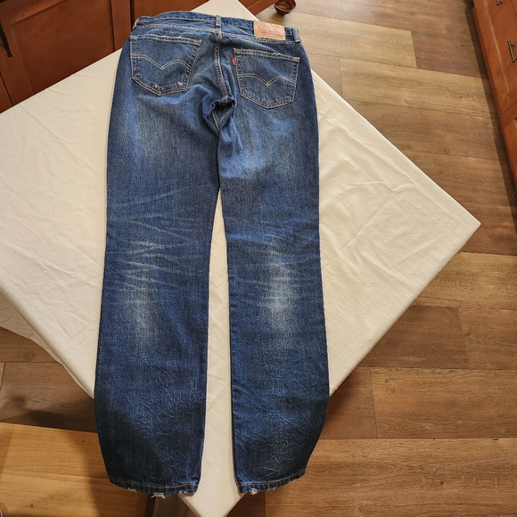 Levis 511 Ripped Straight Leg Jeans Mens Size 33 W 34 L - Picture 2 of 12
